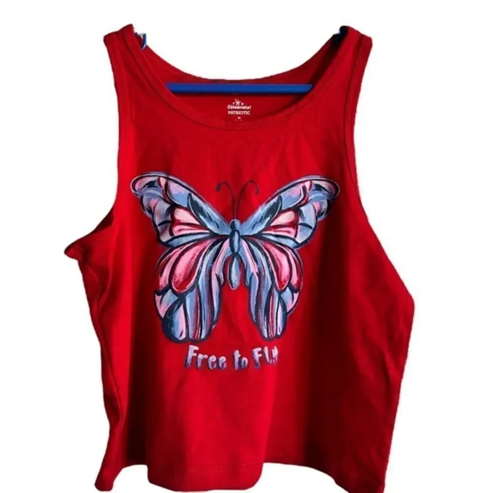 NWT - Americana 2 piece Girls Tank and Shorts - Size 7/8 Medium